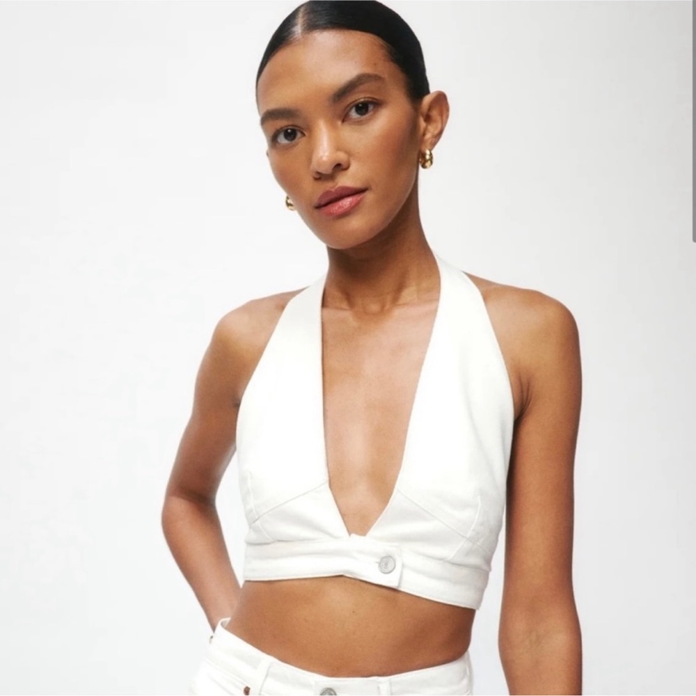 Reformation Gigi Denim Halter Top